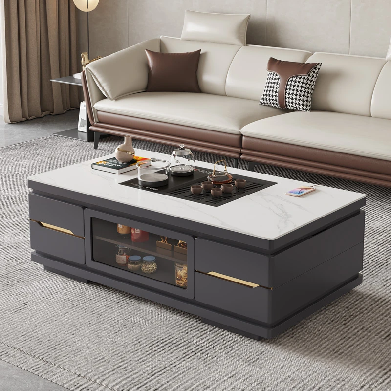 智能声控全自动泡茶台桌子创意升降家用烧水泡茶桌轻奢家用创意