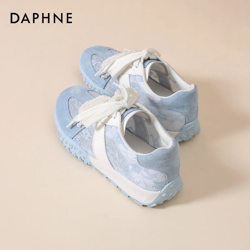 达芙妮芭蕾风德训鞋女夏季2025新款百搭休闲网面透气不闷脚运动鞋