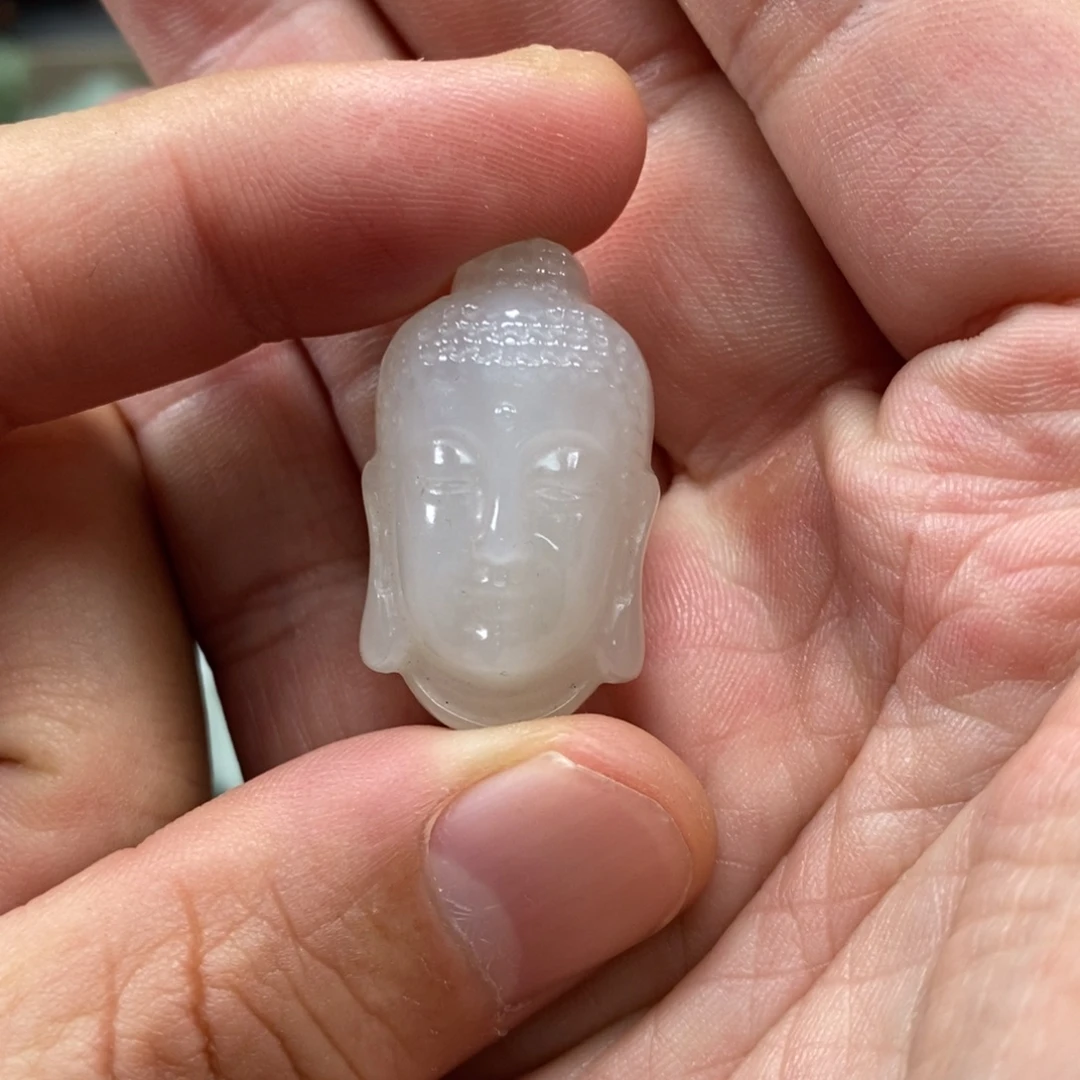 和田玉未镶嵌吊坠(赠链)和田玉佛头吊坠