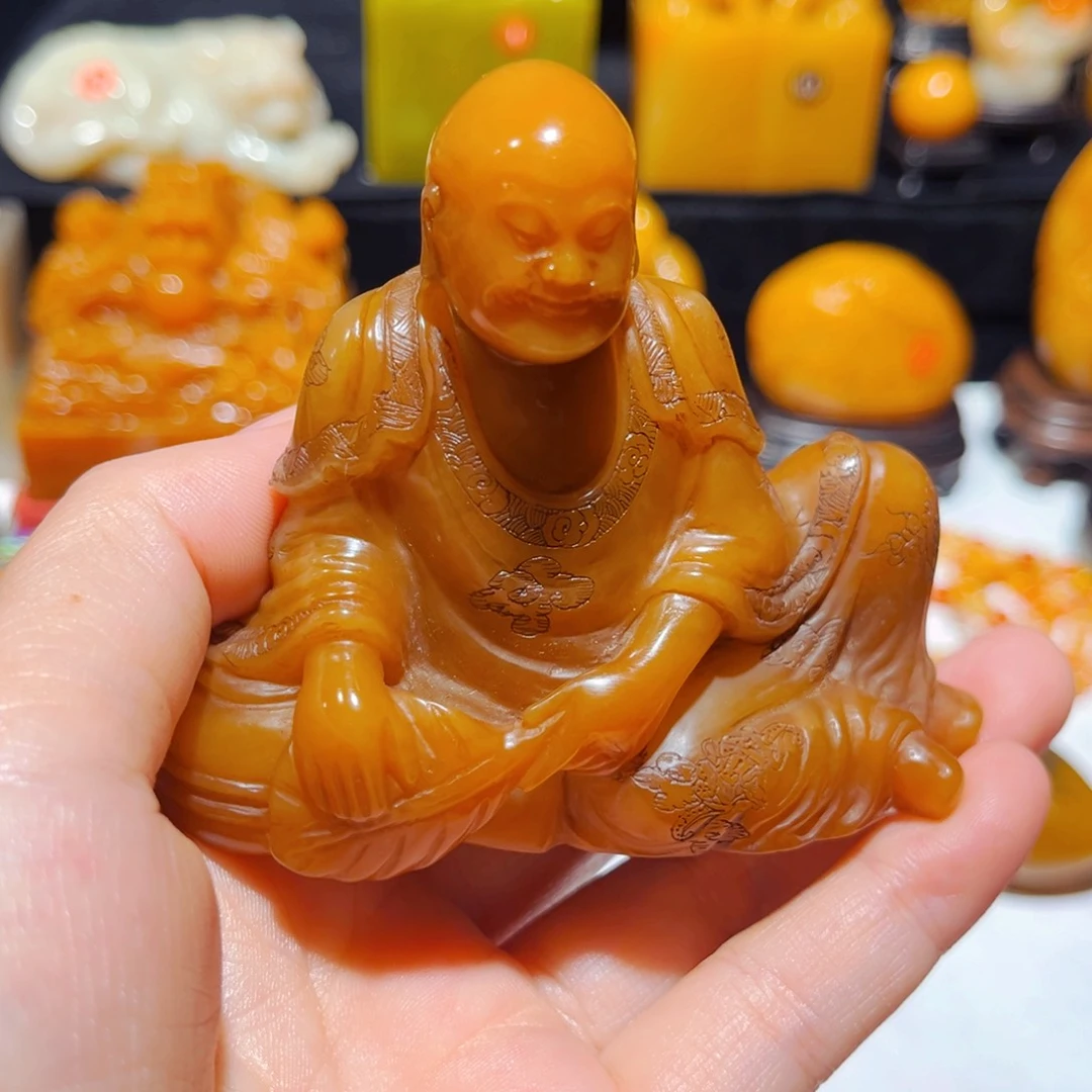 田黄石笑**生石雕石雕石雕