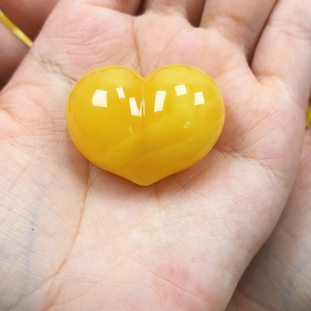 蜜蜡未镶嵌颈饰焦皮浓蜡妖花屁桃爱心