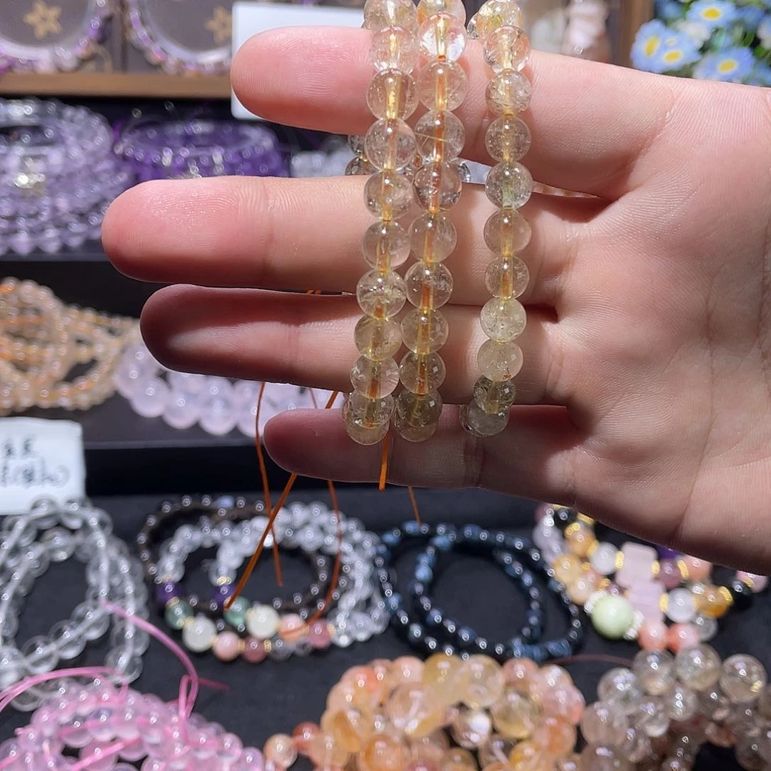 水晶手链未镶嵌【奇奢】数据款福利金发晶15米放漏