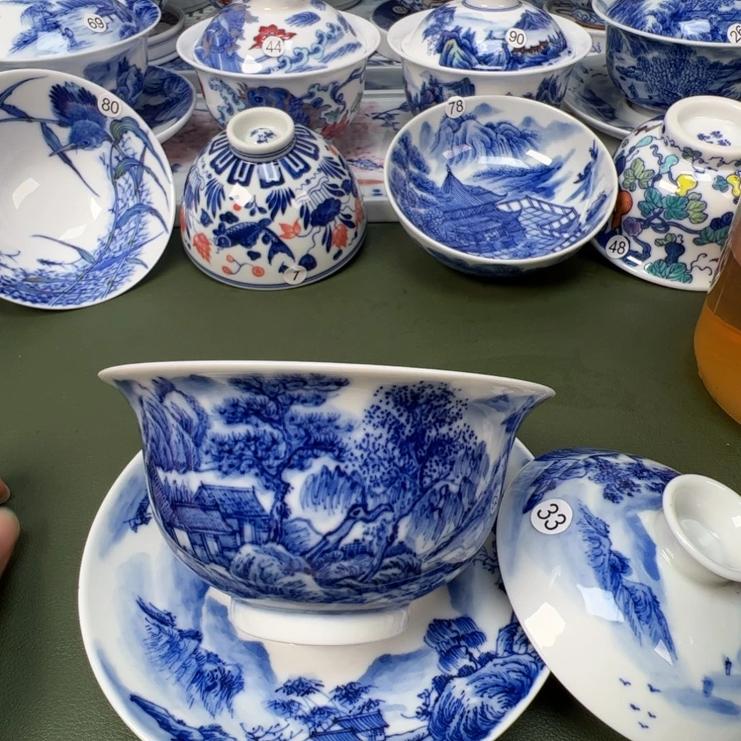 陶瓷景德镇纯手工纯手绘茶具木木33