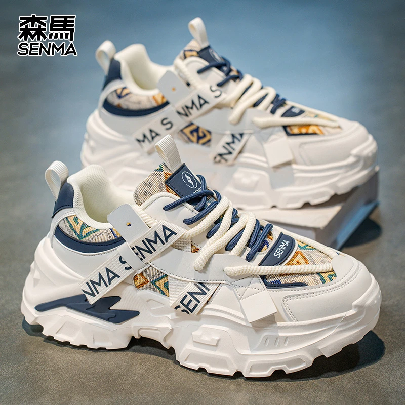 森马男鞋2025新款秋冬潮牌休闲运动小白鞋男士登山增高厚底老爹鞋