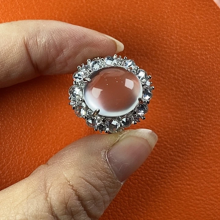 石英质玉银S925镀金镶嵌颈饰