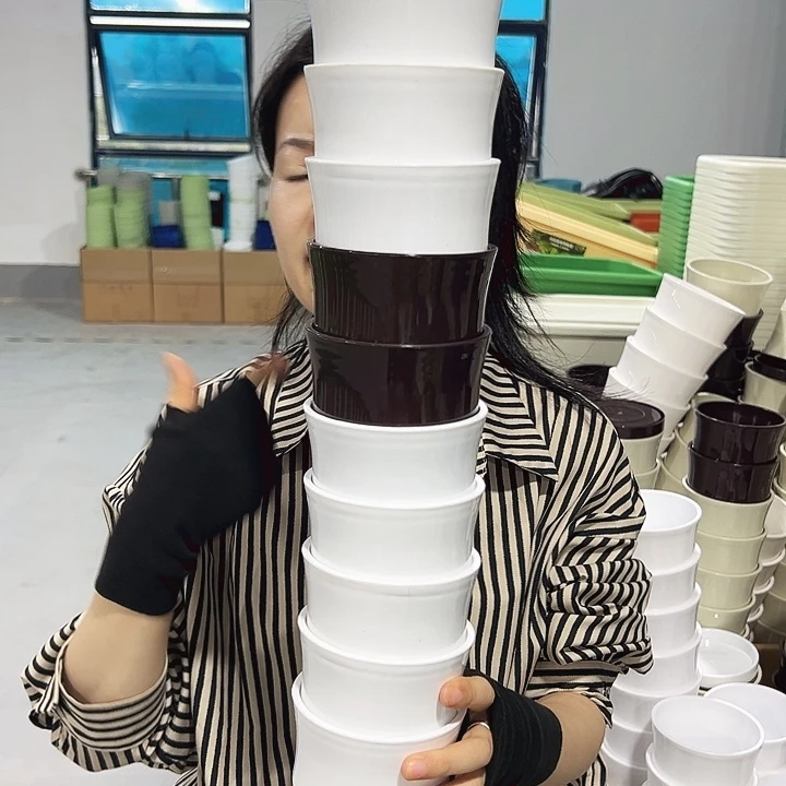 特价竹节口10高10白色带托10个