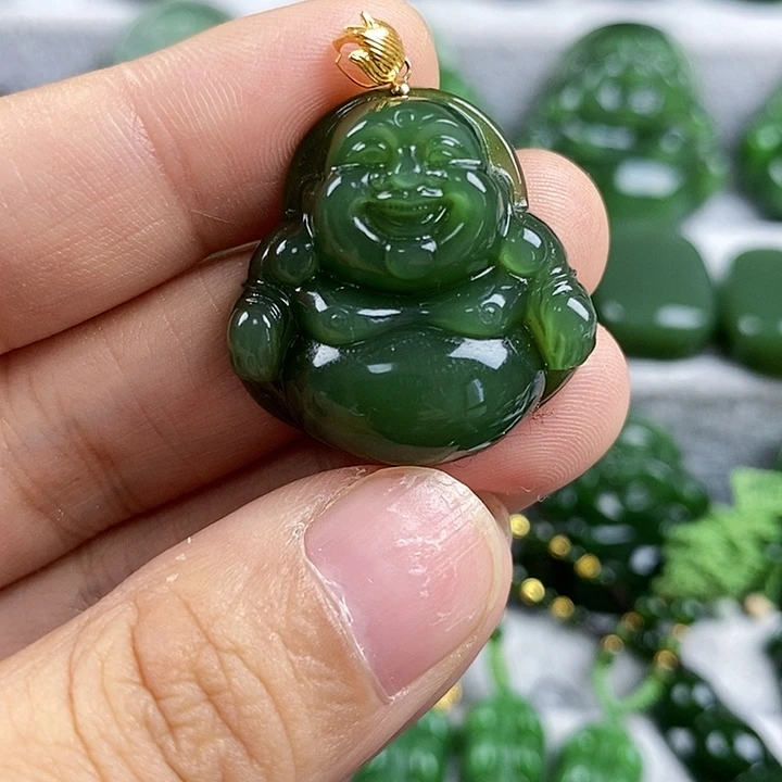 吊坠(不含链)未镶嵌和田玉（碧玉）