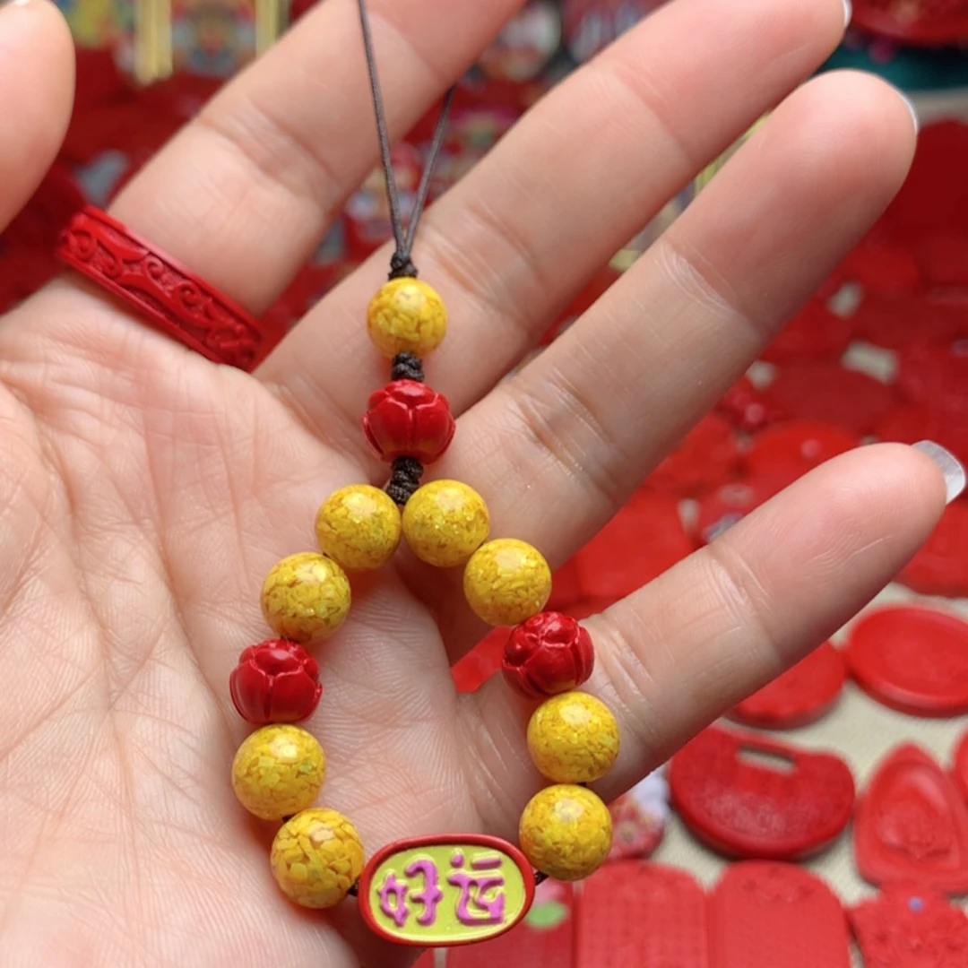 天然辰砂工艺品朱砂手机坠