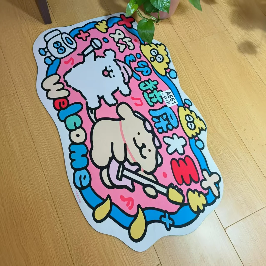 A661线条小狗卡通地垫50*80