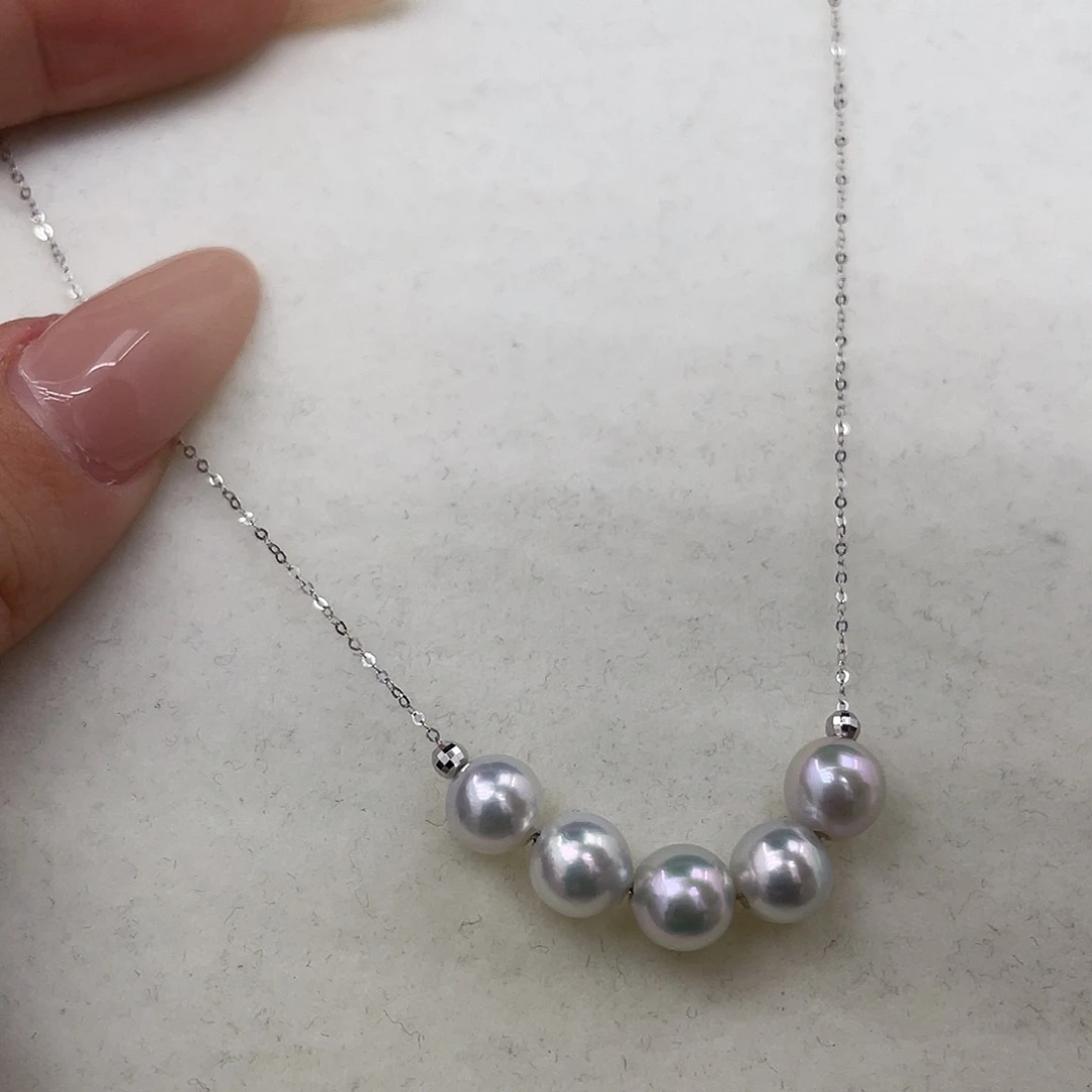 颈饰海水珍珠18K金镶嵌