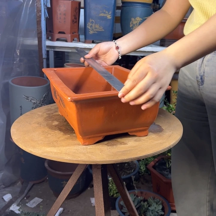 宜兴紫砂花盆花盆32红马槽