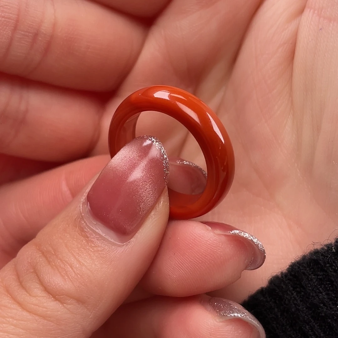 南红玛瑙戒指未镶嵌飞***胖