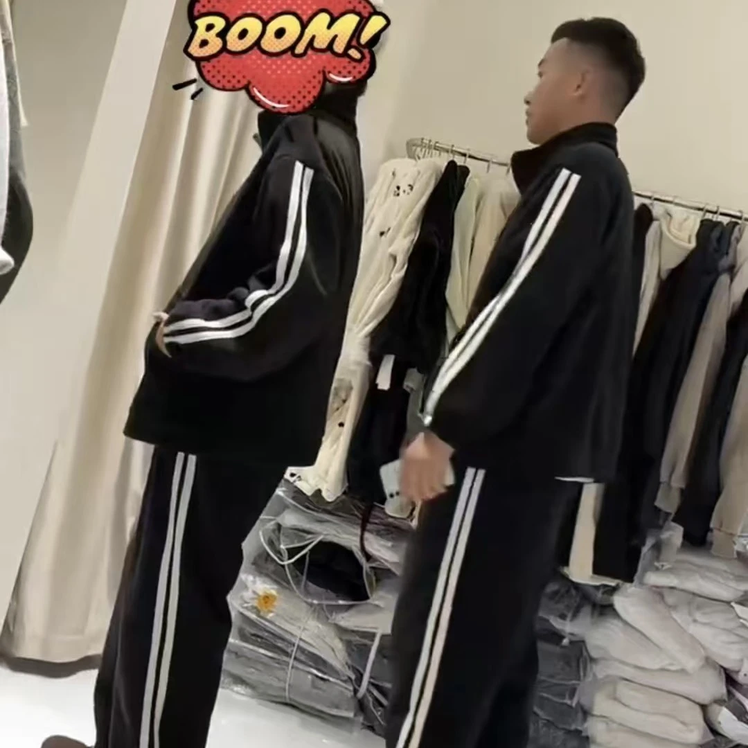 秋冬情侣款运动休闲加绒外穿家居服睡衣套装