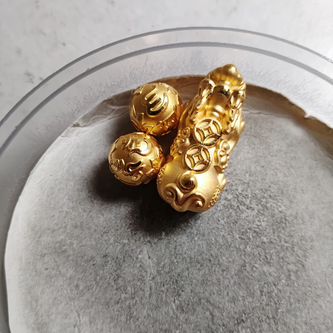 金元宝足金999貔貅珠子首饰