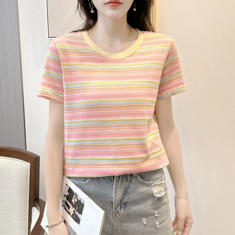 2025夏款T恤时尚百搭小个子校园风冰爽爆款流行新潮阳光夏款简约