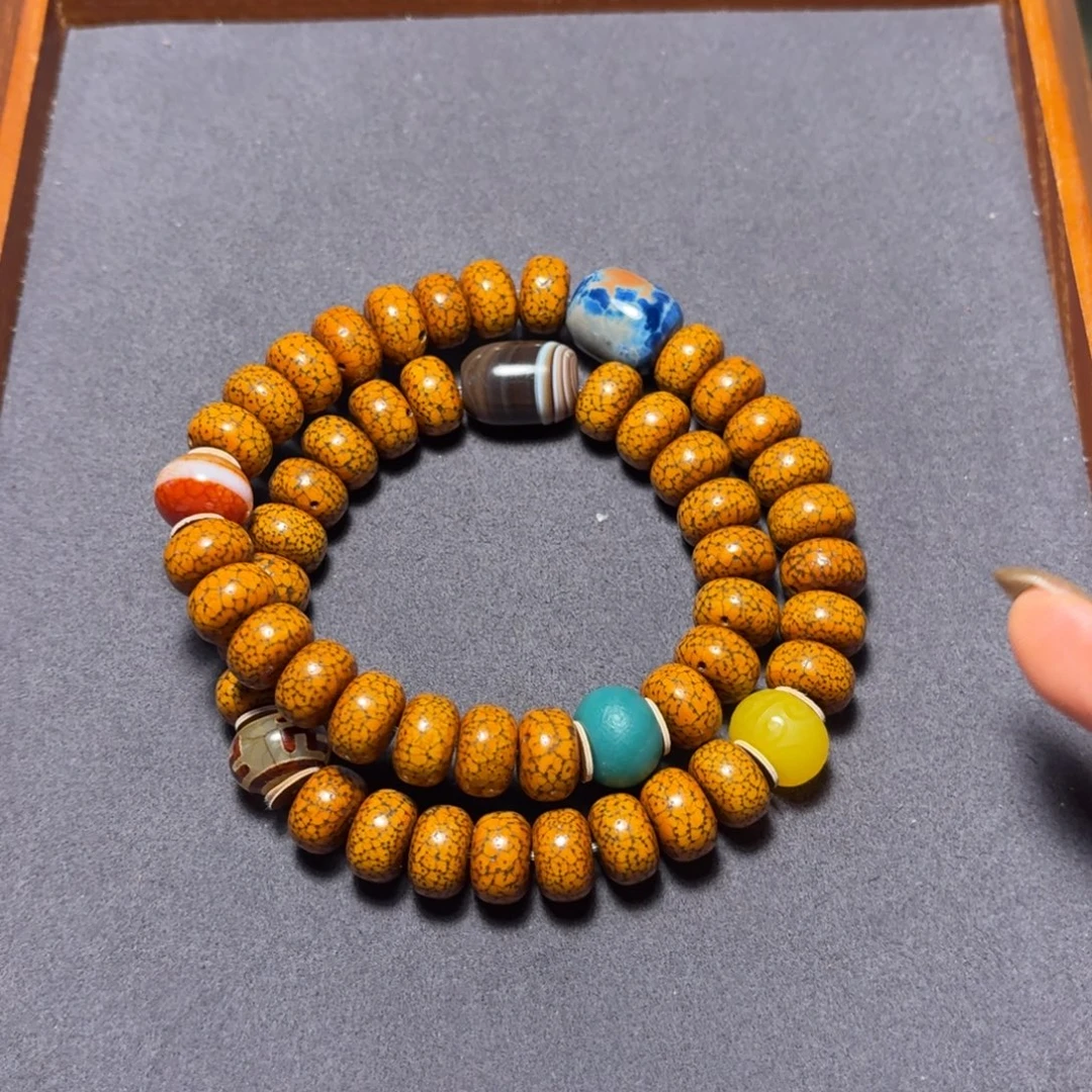 星月菩提吊坠老星月双圈12mm