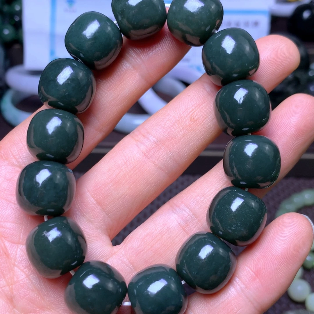 和田玉未镶嵌手链16