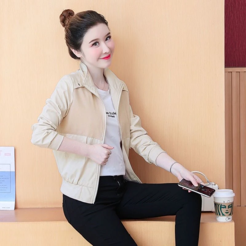【双层加绒】女士短外套秋冬新款洋气时尚百搭棒球服小个子夹克女
