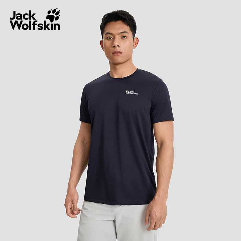 JACK WOLFSKIN狼爪短袖男装2025新款徒步吸湿快干户外T恤5819153