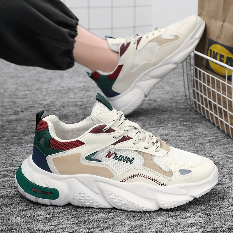 正品男鞋春季2025新款跑步鞋休闲时尚网红爆款老爹潮流鞋子