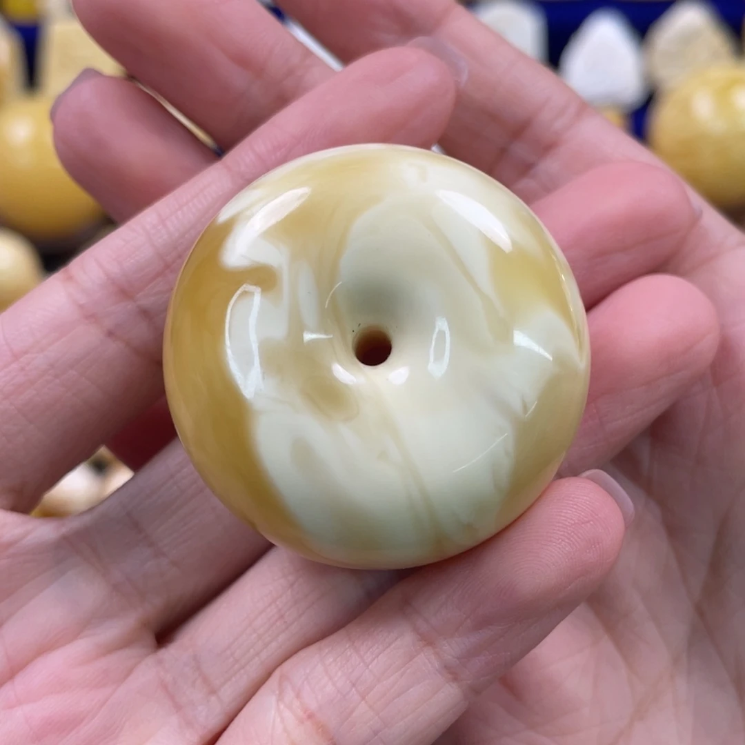 未镶嵌琥珀裸石琥珀蜜蜡平安扣吊坠