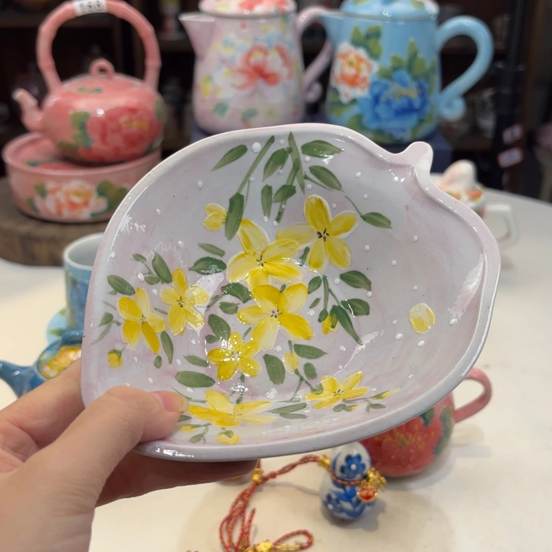 景德镇手绘高温釉下彩陶瓷茶具