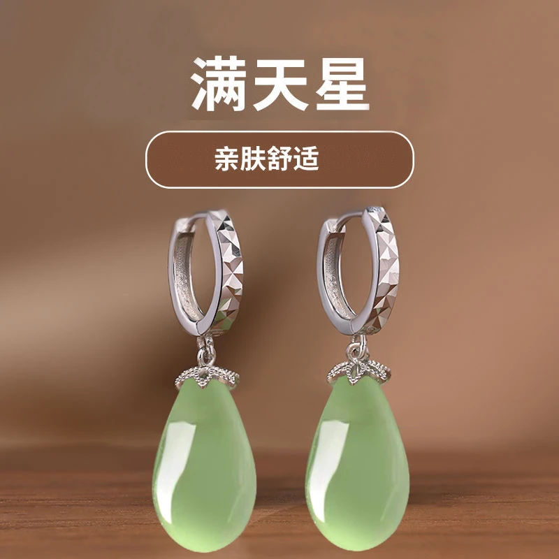 专柜热卖2025新款爆款轻奢水滴耳坠s925纯银耳环女气质耳饰