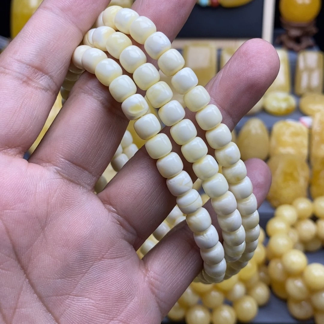 蜜蜡项链未镶嵌我***团