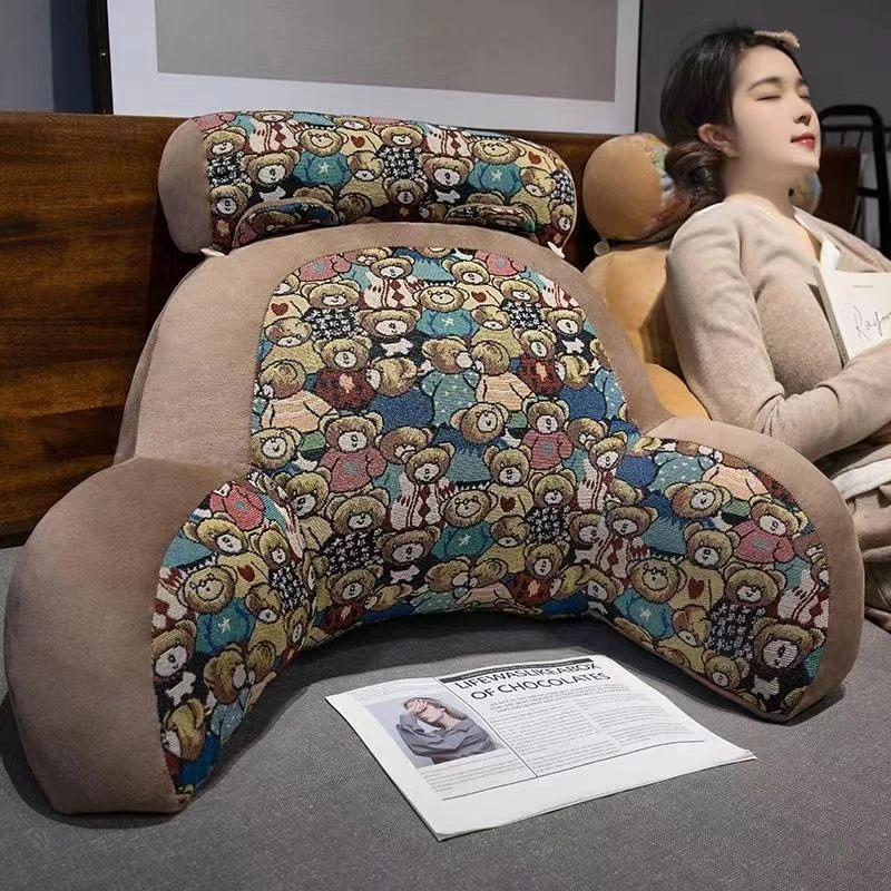 床头软包大靠背靠垫靠枕床上玩手机宿舍看书护腰抱枕榻榻米复古风