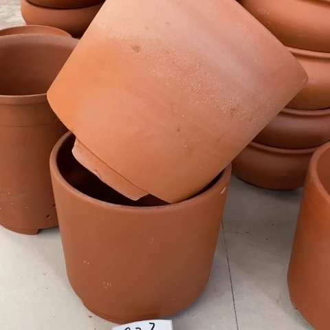 粗陶红陶花盆823