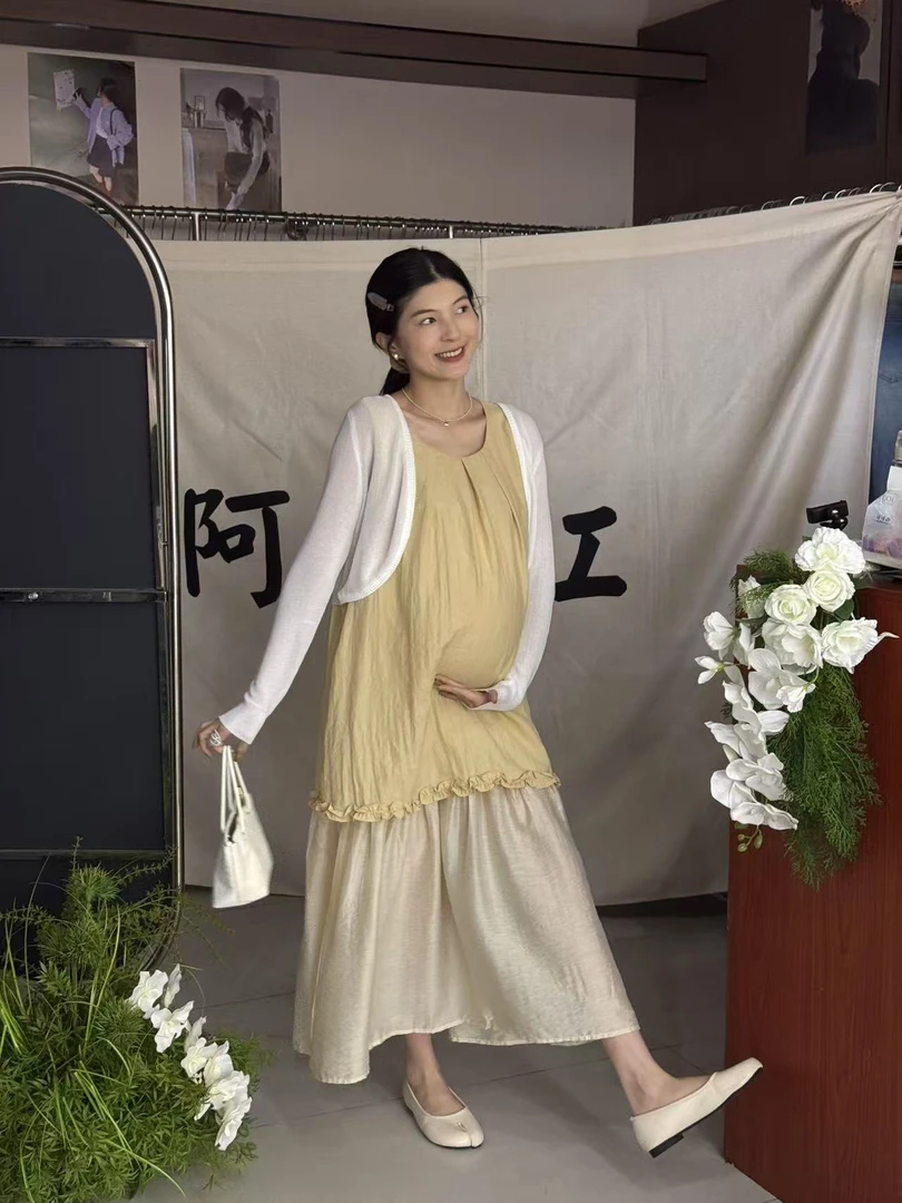 （No退换）芒兜兜韩系小鸡黄自留连衣裙mdd-077