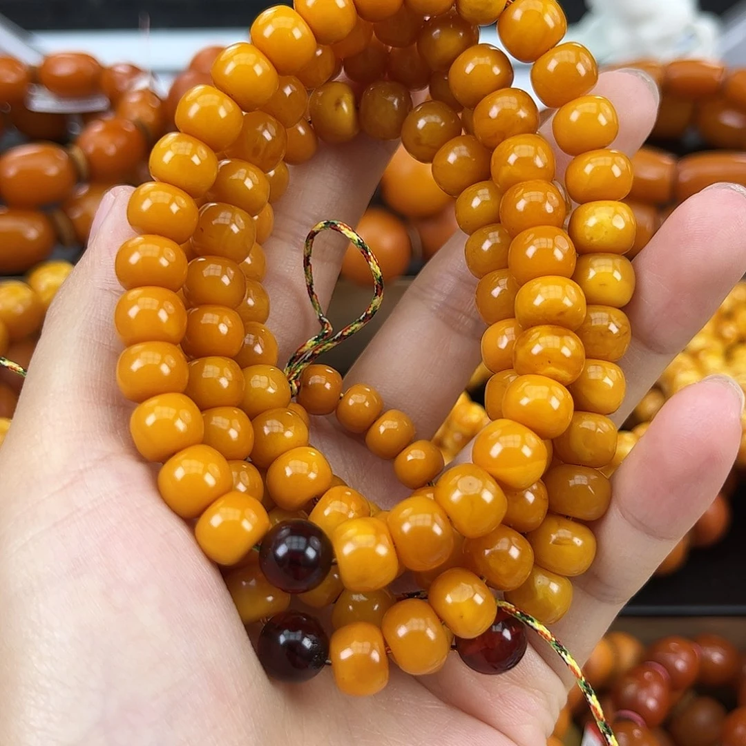 琥珀颈饰未镶嵌蜜蜡