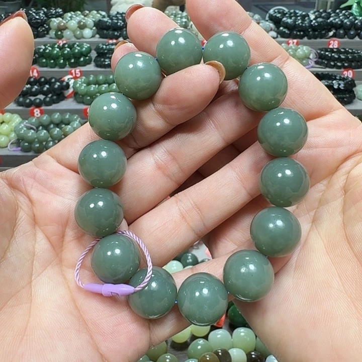 未镶嵌手链和田玉新疆且末蓝卡16