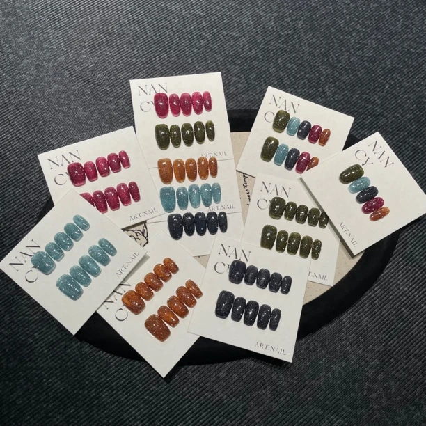 【碎钻系列】全手工穿戴甲-共13色可选-碎钻简约百搭美甲贴片