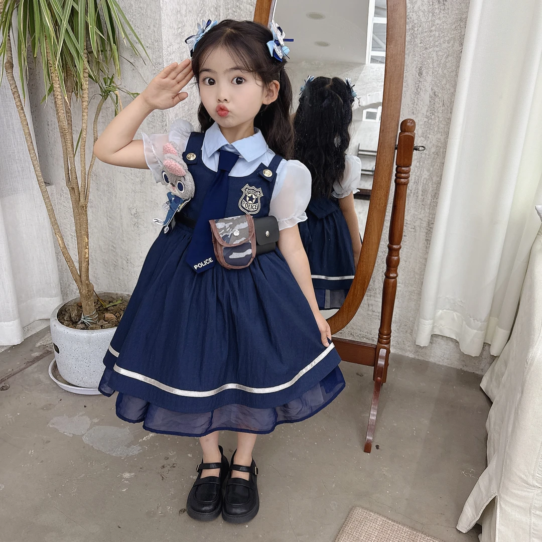 【TQ】Disney/迪士尼儿童女童夏款洋气甜美可爱朱迪连衣裙XCT2SQ185