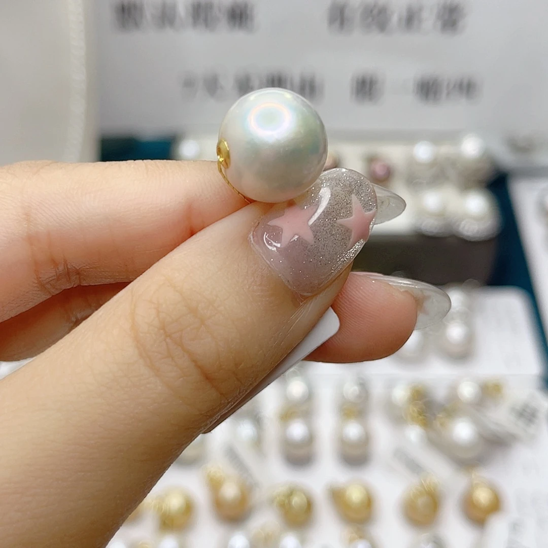 吊坠(不含链)18K金镶嵌淡水珍珠