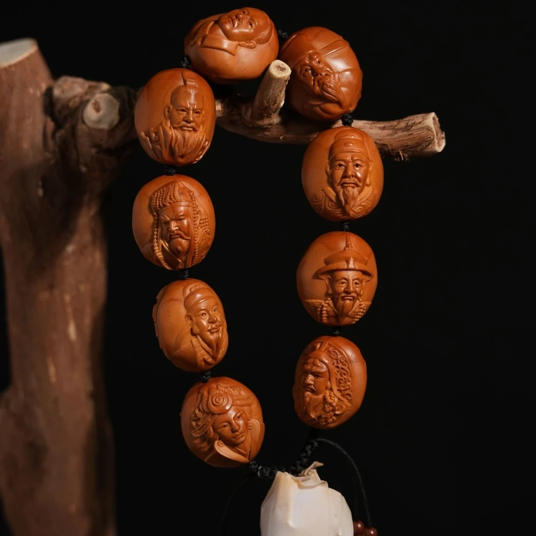 曦樾，十大帝W橄榄核雕手串2