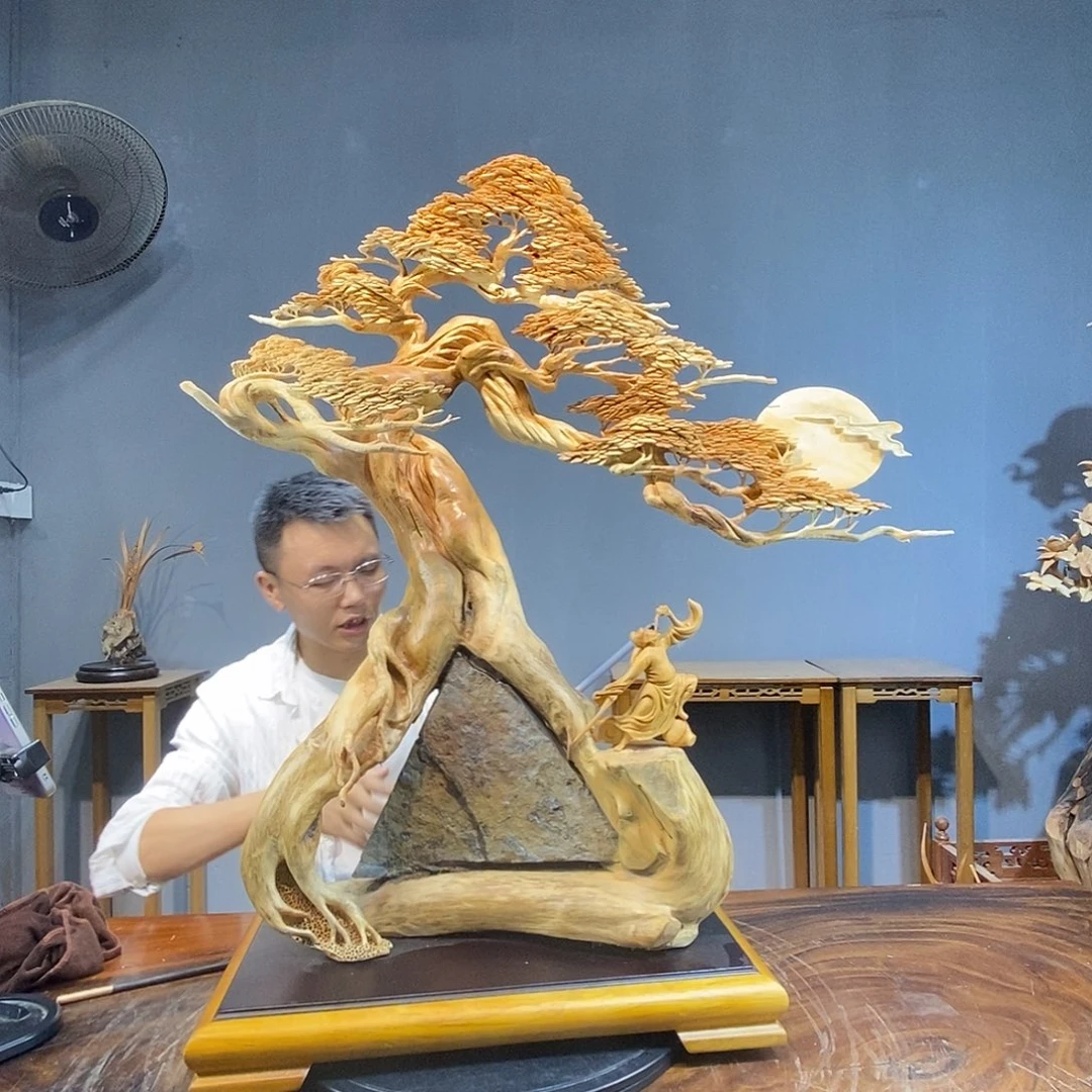 柏木木雕工艺品摆件