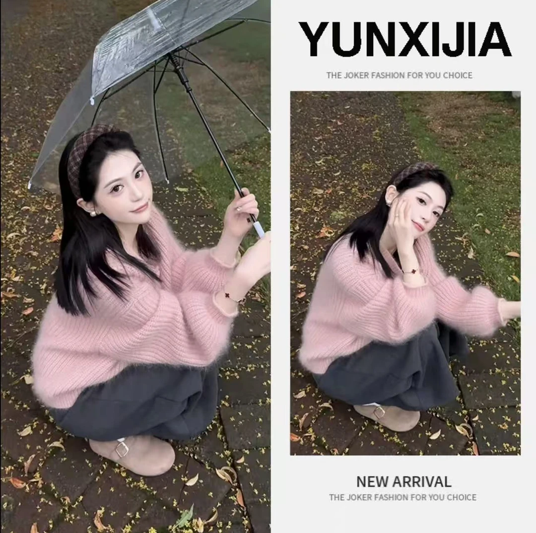 秋季2025温柔风开衫针织圆领针织衫温柔甜美气质法式时尚宽松