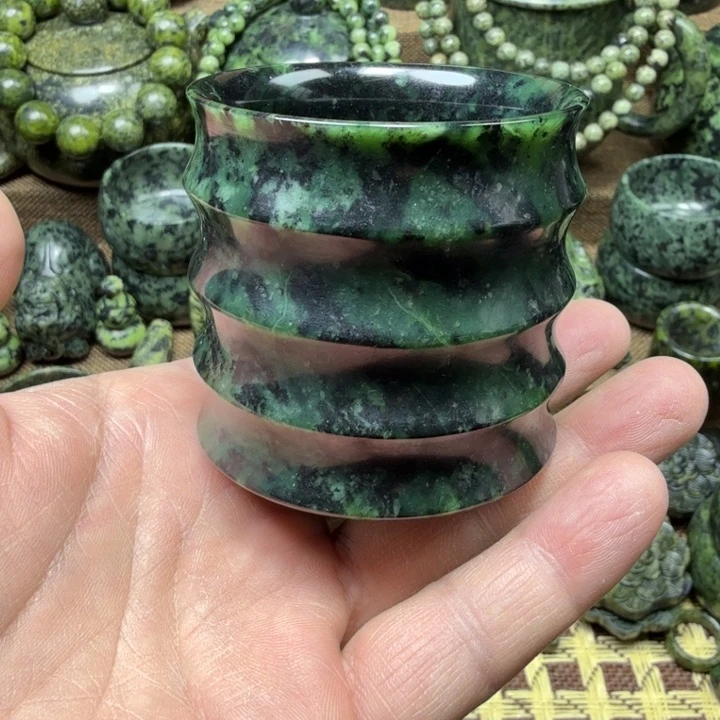 蛇纹石玉未镶嵌药王石能量养生产品