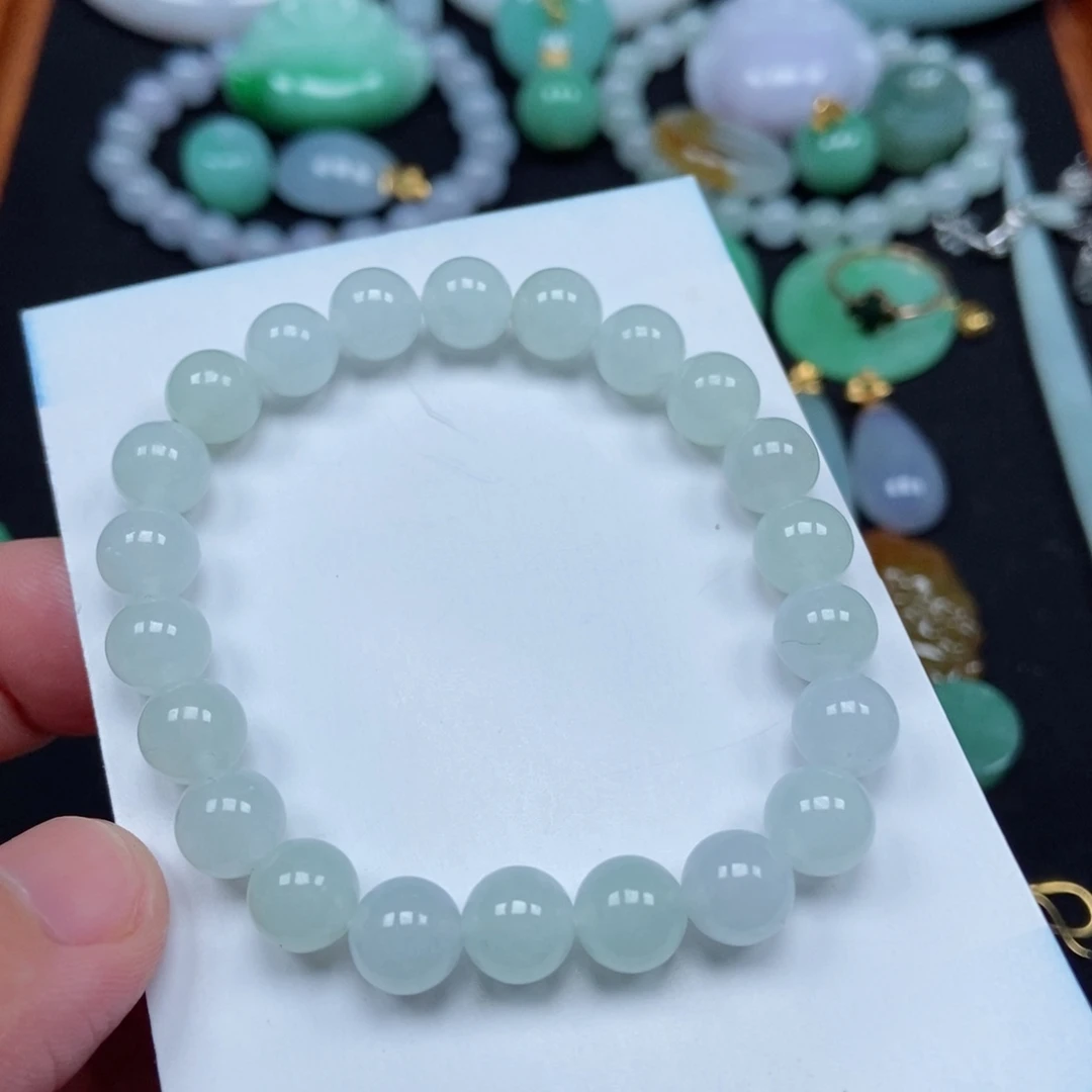 翡翠未镶嵌颈饰珠串卡7.8