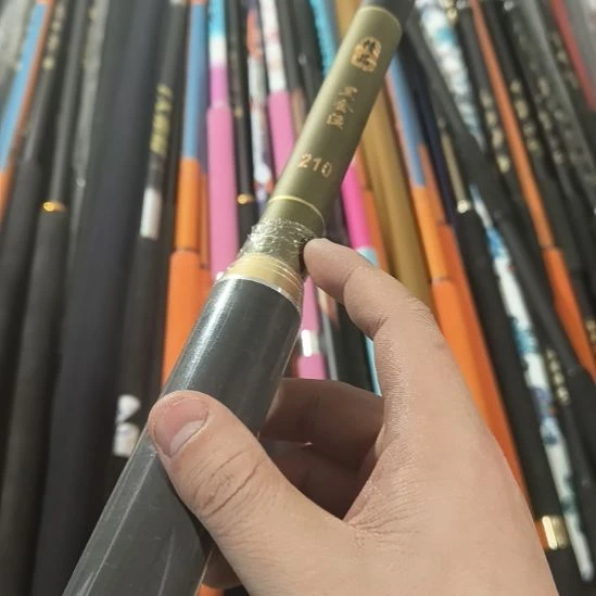 黑金渔抄网杆全新2.1米内防转