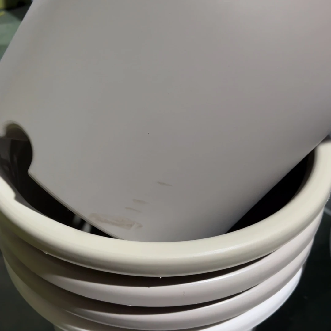 树脂四季盆5#无拖灰白微瑕6