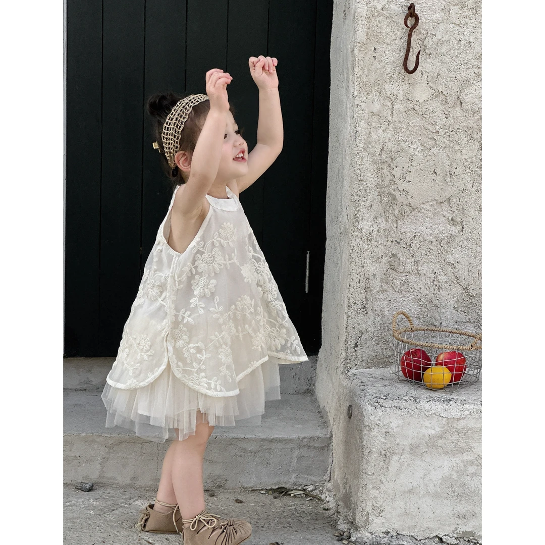 【月光慕斯】2025新款女童夏季百搭气质蕾丝连衣裙 熙熙可可DDQ2506