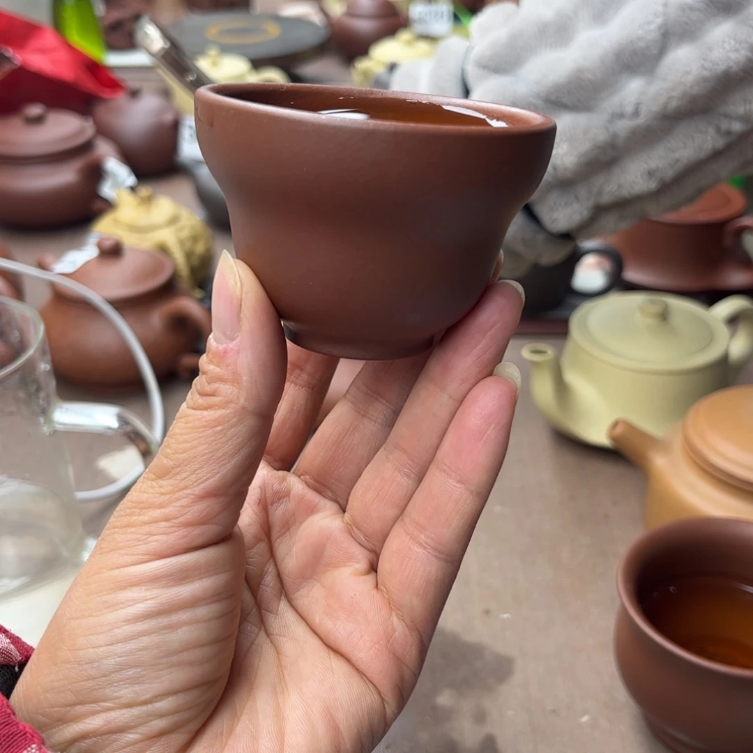 紫砂茶壶紫泥主人杯80cc