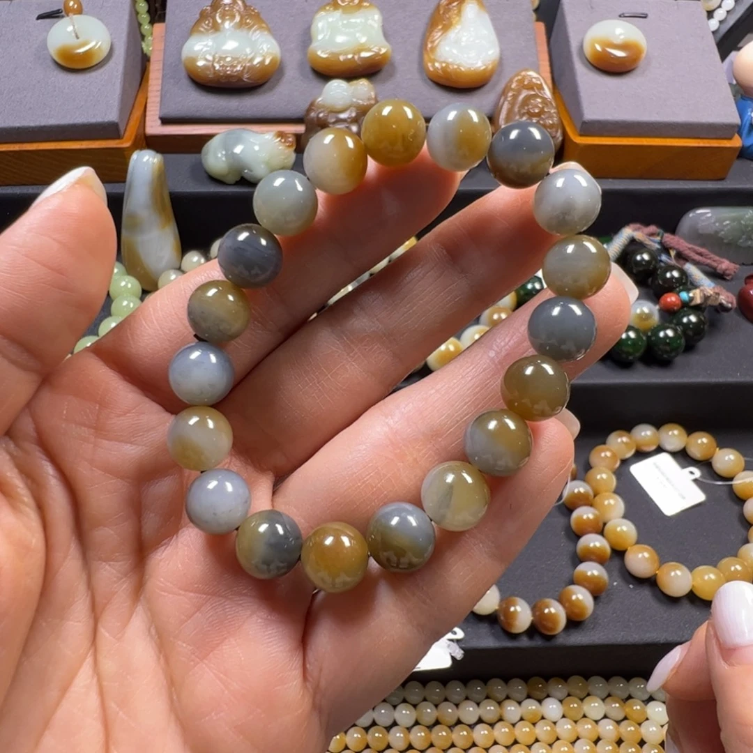 和田玉未镶嵌手链卡10