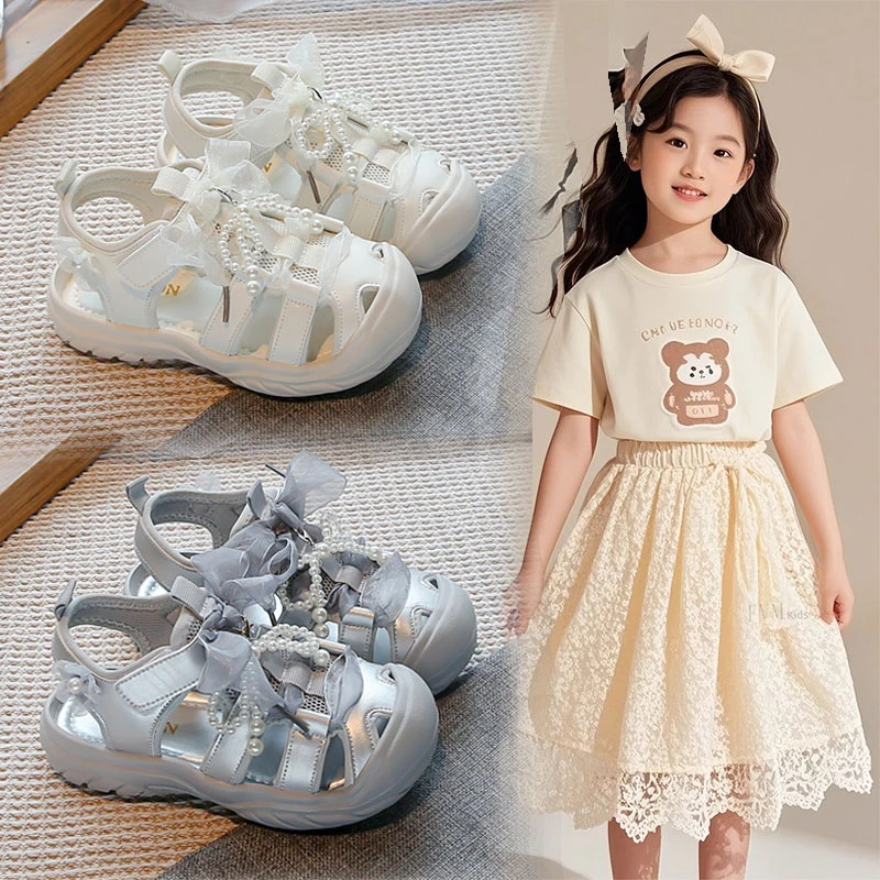 女童鞋子儿童溯溪运动凉鞋2025新款夏季夏款公主包头女孩大童薄款