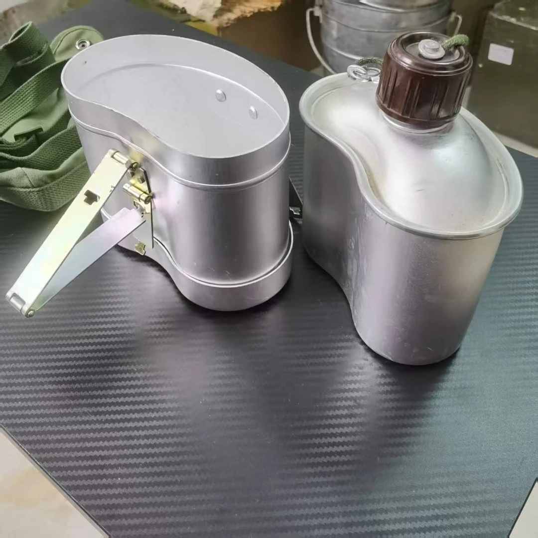 全新正品老货78水壶带饭盒带布包铝制收藏品老式多功能水壶