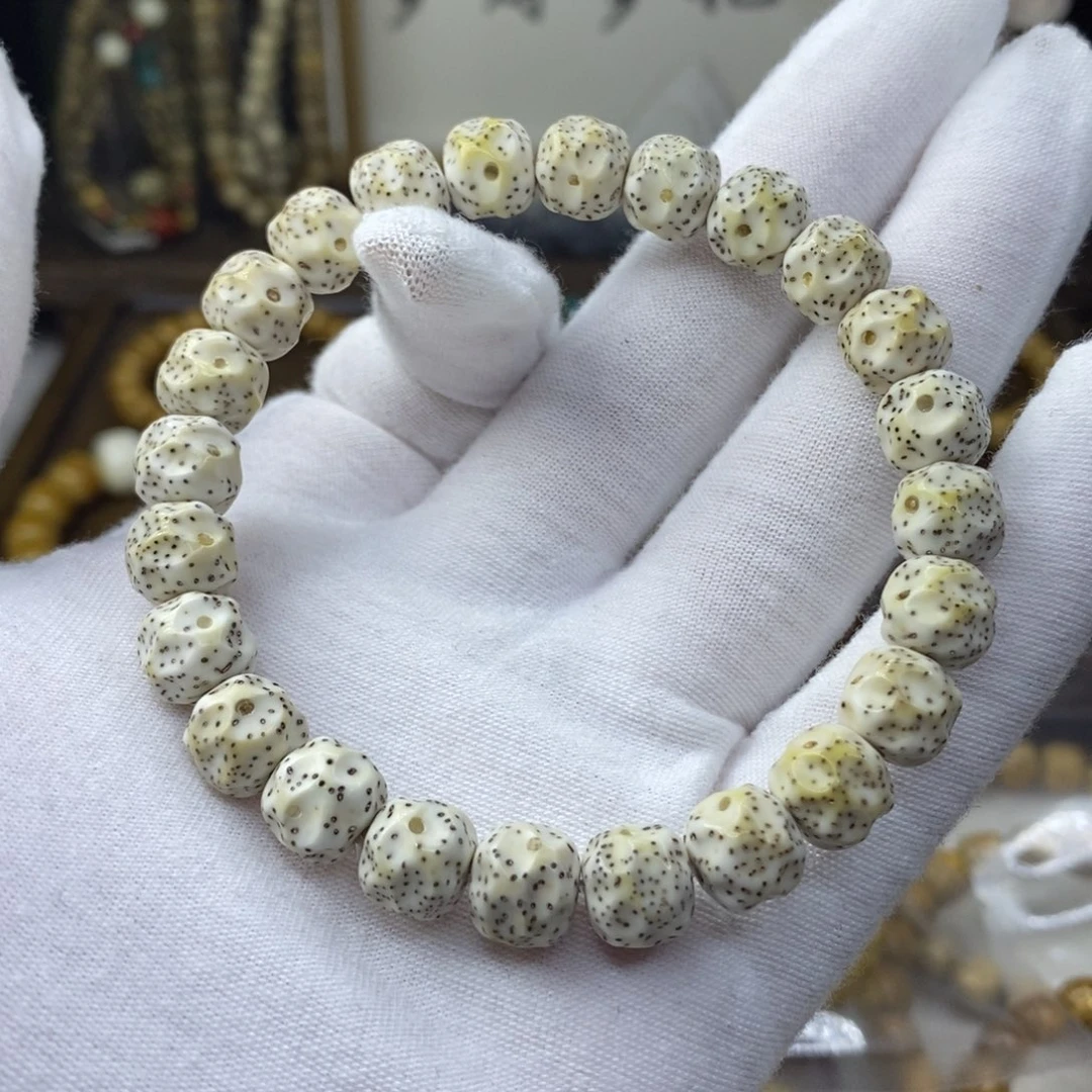 星月菩提手串9/8➕原生态月朗星稀手工雕刻