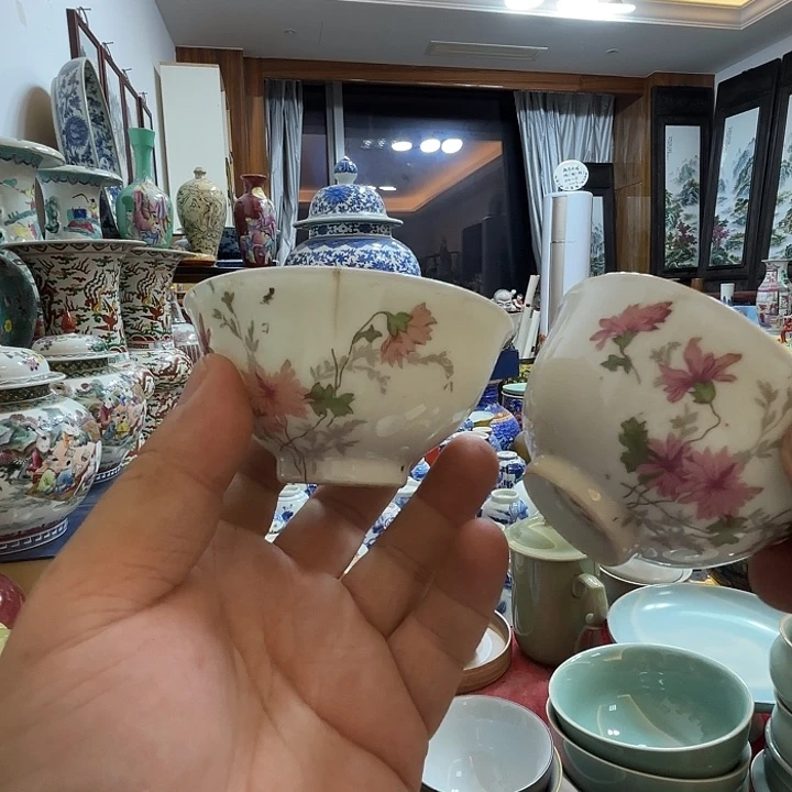 麻***虾陶瓷摆件不固定一件微瑕2个